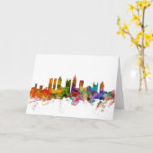 Atlanta Georgia Skyline Karte (Gelbe Blume)