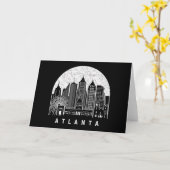 Atlanta Georgia Skyline Karte (Gelbe Blume)