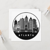 Atlanta Georgia Skyline Karte (Vorderseite/Rückseite Beispiel)