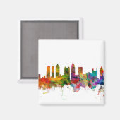 Atlanta Georgia Skyline Magnet (Vorderseite/Rückseite)