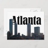 Atlanta Georgia Skyline mit Atlanta am Himmel Postkarte (Vorne/Hinten)