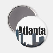 Atlanta Georgia Skyline mit Atlanta im Himmel Magnet (Vorderseite/Rückseite)