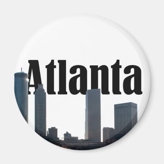 Atlanta Georgia Skyline mit Atlanta im Himmel Magnet (Vorne)