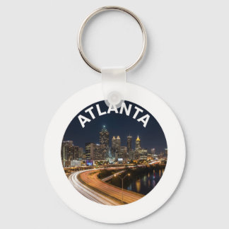 Atlanta Georgia Skyline, Nachtbeleuchtung Souvenir Schlüsselanhänger