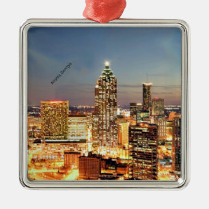 Atlanta, Georgia Skyline Ornament Aus Metall