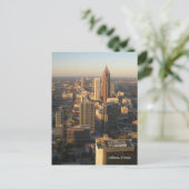 Atlanta Georgia Skyline Post Card Postkarte (Stehend Vorderseite)