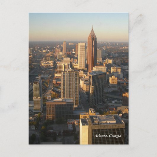 Atlanta Georgia Skyline Post Card Postkarte (Vorderseite)