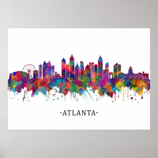 Atlanta Georgia Skyline Poster (Vorne)