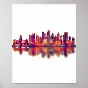 Atlanta Georgia Skyline Poster