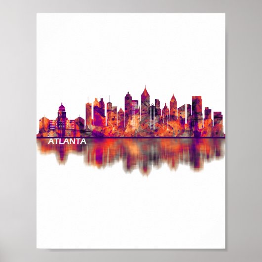 Atlanta Georgia Skyline Poster (Vorne)