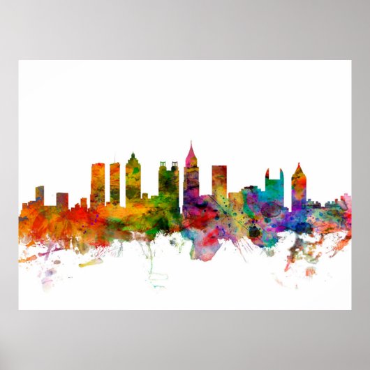 Atlanta Georgia Skyline Poster (Vorne)