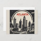 Atlanta Georgia Skyline Postkarte (Vorne/Hinten)