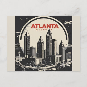 Atlanta Georgia Skyline Postkarte