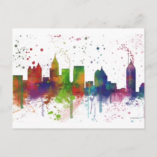 ATLANTA GEORGIA SKYLINE POSTKARTE (Vorderseite)