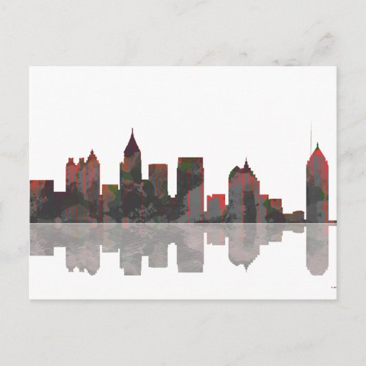 Atlanta Georgia Skyline Postkarte (Vorderseite)