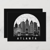Atlanta Georgia Skyline Postkarte (Vorne/Hinten)