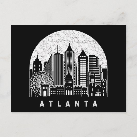 Atlanta Georgia Skyline Postkarte (Vorderseite)