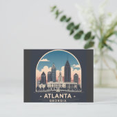 Atlanta Georgia Skyline Postkarte (Stehend Vorderseite)