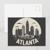 Atlanta Georgia Skyline Postkarte (Vorne/Hinten)