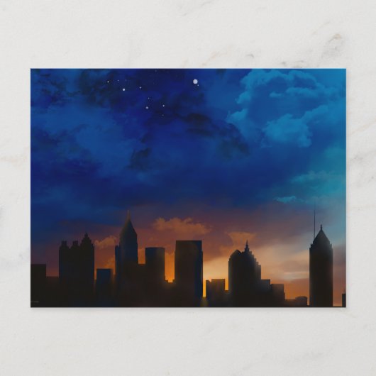 ATLANTA GEORGIA SKYLINE POSTKARTE (Vorderseite)