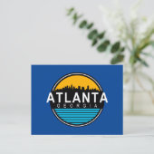 Atlanta Georgia Skyline Postkarte (Stehend Vorderseite)