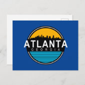 Atlanta Georgia Skyline Postkarte (Vorne/Hinten)