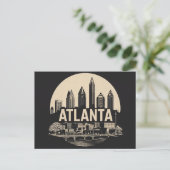 Atlanta Georgia Skyline Postkarte (Stehend Vorderseite)