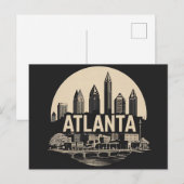 Atlanta Georgia Skyline Postkarte (Vorne/Hinten)
