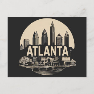 Atlanta Georgia Skyline Postkarte