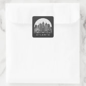 Atlanta Georgia Skyline Quadratischer Aufkleber (Tasche)