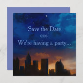 ATLANTA GEORGIA SKYLINE SAVE THE DATE (Vorne/Hinten)
