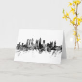 Atlanta Georgia Skyline Schwarz-weiß Karte (Gelbe Blume)
