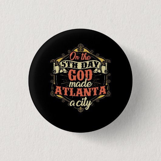 Atlanta Georgia Stadt Button (Vorderseite)
