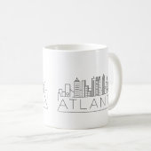 Atlanta Georgia Stylized Skyline Kaffeetasse (VorderseiteRechts)