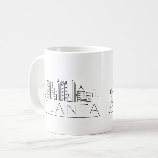 Atlanta Georgia Stylized Skyline Kaffeetasse (Vorderseite Links)