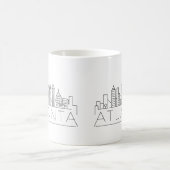 Atlanta Georgia Stylized Skyline Kaffeetasse (Mittel)