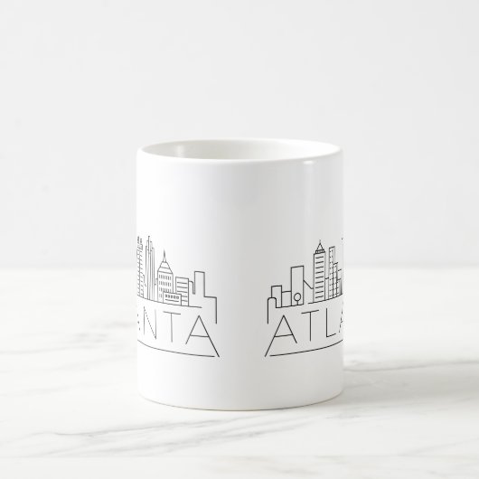 Atlanta Georgia Stylized Skyline Kaffeetasse (Mittel)