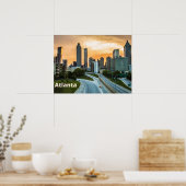 Atlanta, Georgia Sunset City Downtown View Poster (Küche)