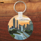 Atlanta, Georgia Sunset City Downtown View Schlüsselanhänger (Vorderseite)