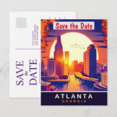 Atlanta, Georgia, Travel Postcard, Save The Date (Vorne/Hinten)
