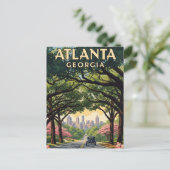 Atlanta Georgia Travel Postkarte (Stehend Vorderseite)