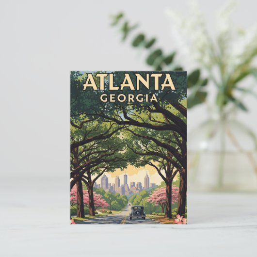 Atlanta Georgia Travel Postkarte (Stehend Vorderseite)