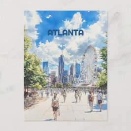 Atlanta Georgia Travel Postkarte