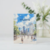 Atlanta Georgia Travel Postkarte (Stehend Vorderseite)