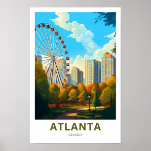 Atlanta Georgia Travel Print Poster