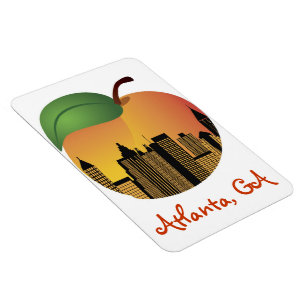 Atlanta Georgia und Peach Magnet