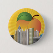 Atlanta Georgia und Pfirsich-Knopf Button (Vorderseite)