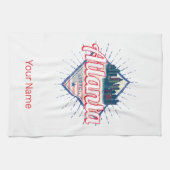 Atlanta Georgia United Staaten Retro Skyline Geschirrtuch (Horizontal)