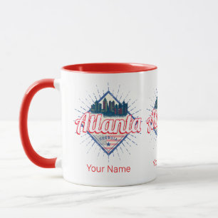 Atlanta Georgia United Staaten Retro Skyline Tasse