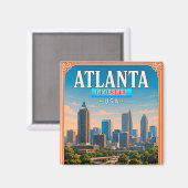 🍑 Atlanta Georgia Urlaubserinnerung Magnet (Vorderseite/Rückseite)